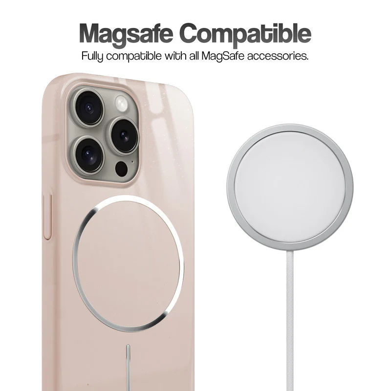 Smooth & Shiny Glossy Hard Back Cover Case For Apple iPhone 15 Pro Max With Wireless Charging Support Support - Image 17