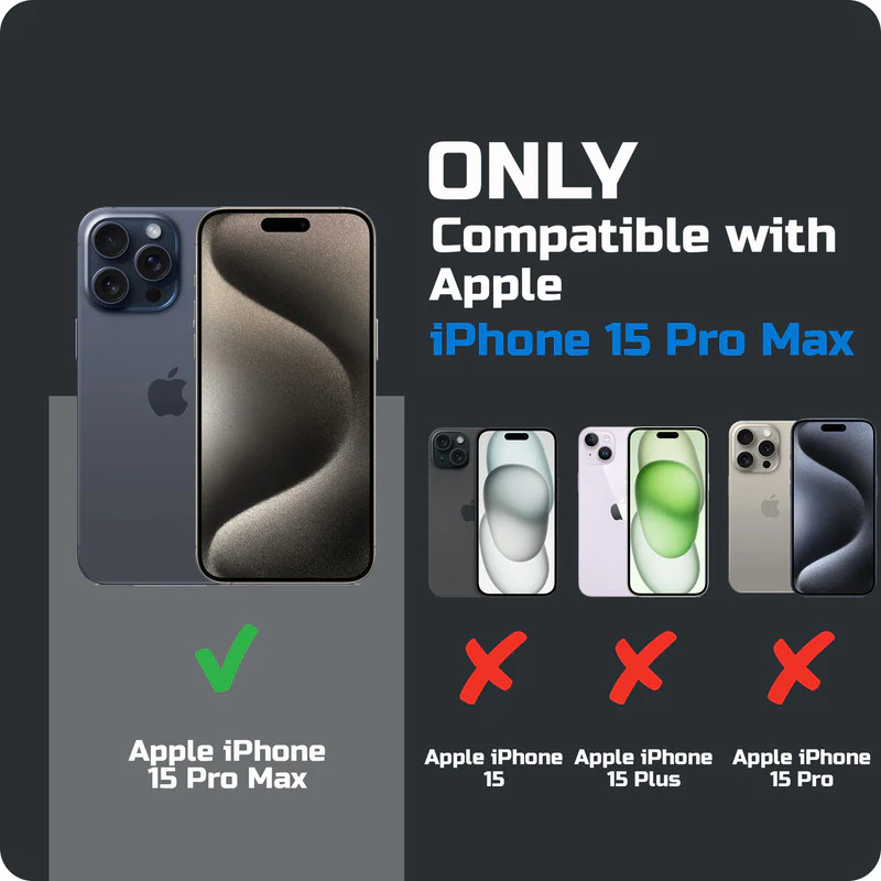 Rugged Silicone Grip Mobile Back Cover Case For Apple iPhone 15 Pro Max With Wireless Charging Support Support - Image 2