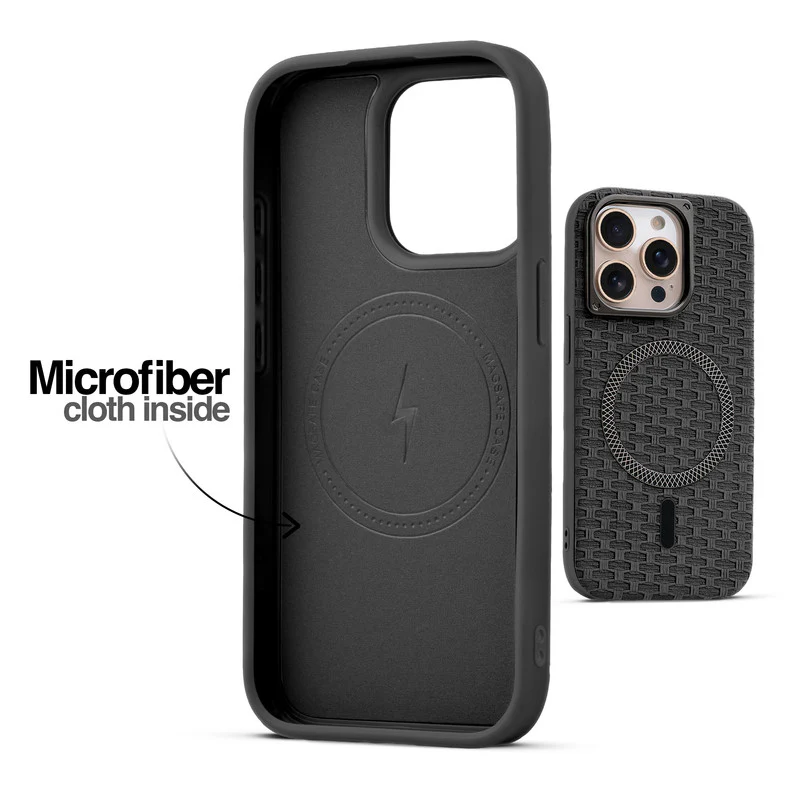 Rugged Silicone Grip Mobile Back Cover Case For Apple iPhone 15 Pro Max With Wireless Charging Support Support - Image 3