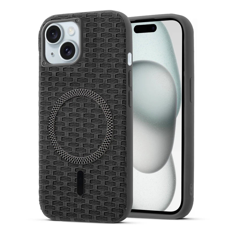 Rugged Silicone Grip Mobile Back Cover Case For Apple iPhone 15 With Wireless Charging Support Support