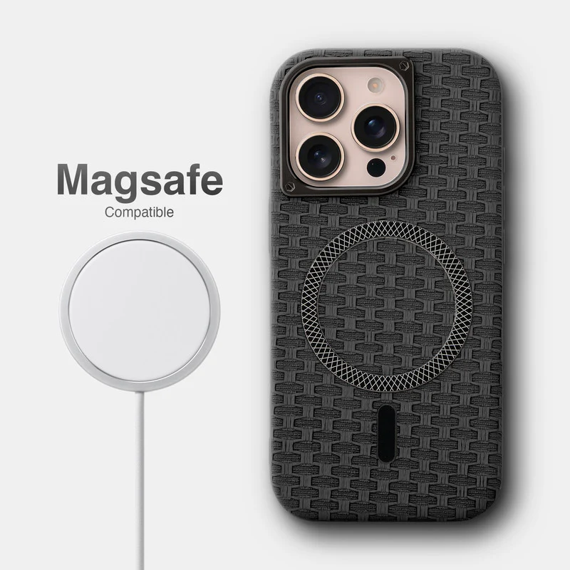 Rugged Silicone Grip Mobile Back Cover Case For Apple iPhone 16 Pro With Wireless Charging Support Support - Image 4
