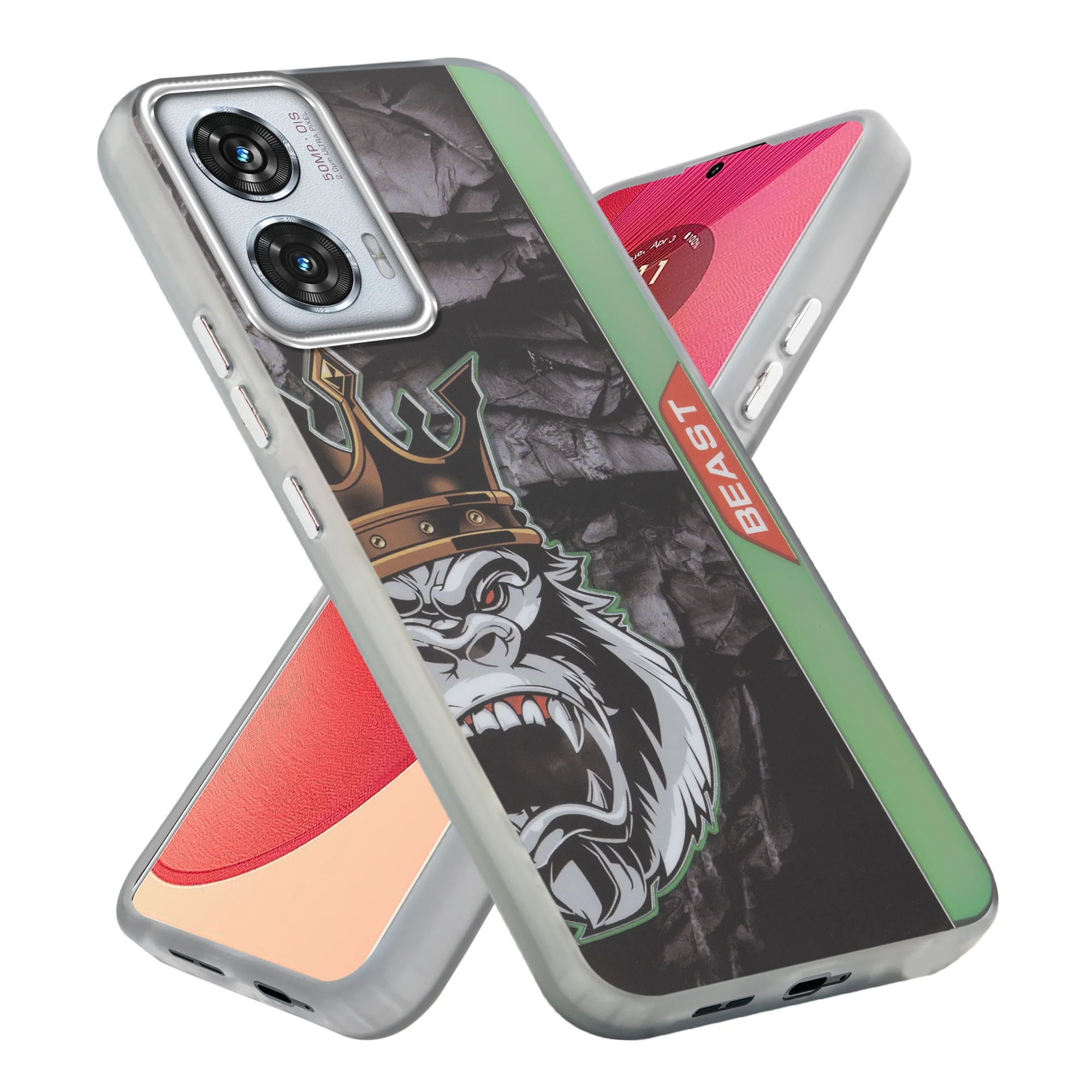 Beast Mode Animal Printed Back Case For Motorola G96 5G With Hard Back & Glow Effect - Image 25