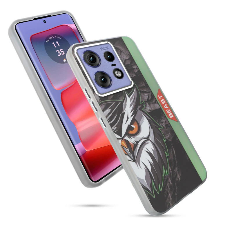 Beast Mode Animal Printed Back Case For Motorola Moto Edge 50 Pro 5G With Hard Back & Glow Effect - Image 45