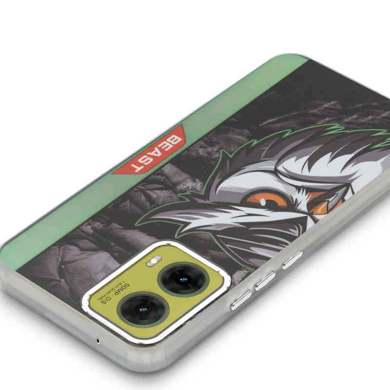 Beast Mode Animal Printed Back Case For Motorola Moto G85 5G With Hard Back & Glow Effect - Image 46
