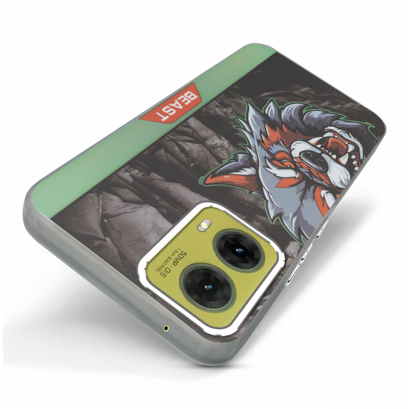 Beast Mode Animal Printed Back Case For Motorola Moto G85 5G With Hard Back & Glow Effect - Image 5
