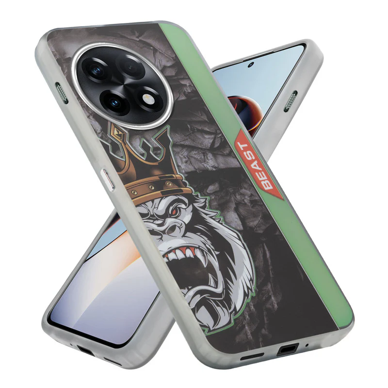 Beast Mode Animal Printed Back Case For OnePlus 11R 5G With Hard Back & Glow Effect - Image 31