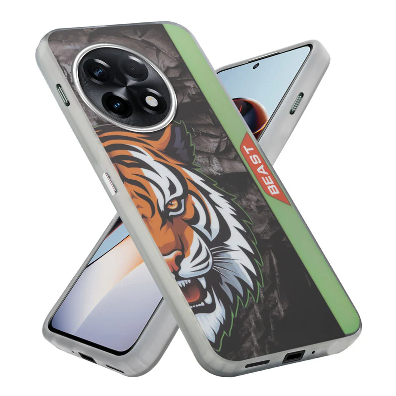 Beast Mode Animal Printed Back Case For OnePlus 11R 5G With Hard Back & Glow Effect - Image 43