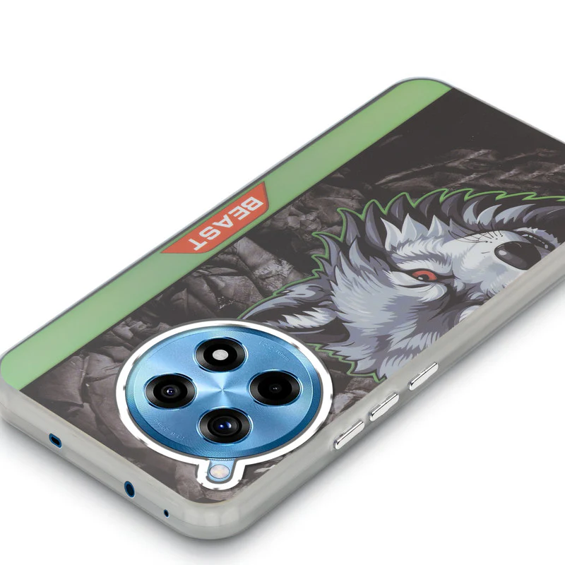 Beast Mode Animal Printed Back Case For OnePlus 12R 5G With Hard Back & Glow Effect - Image 16