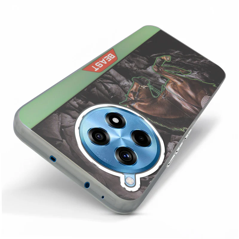 Beast Mode Animal Printed Back Case For OnePlus 12R 5G With Hard Back & Glow Effect - Image 23
