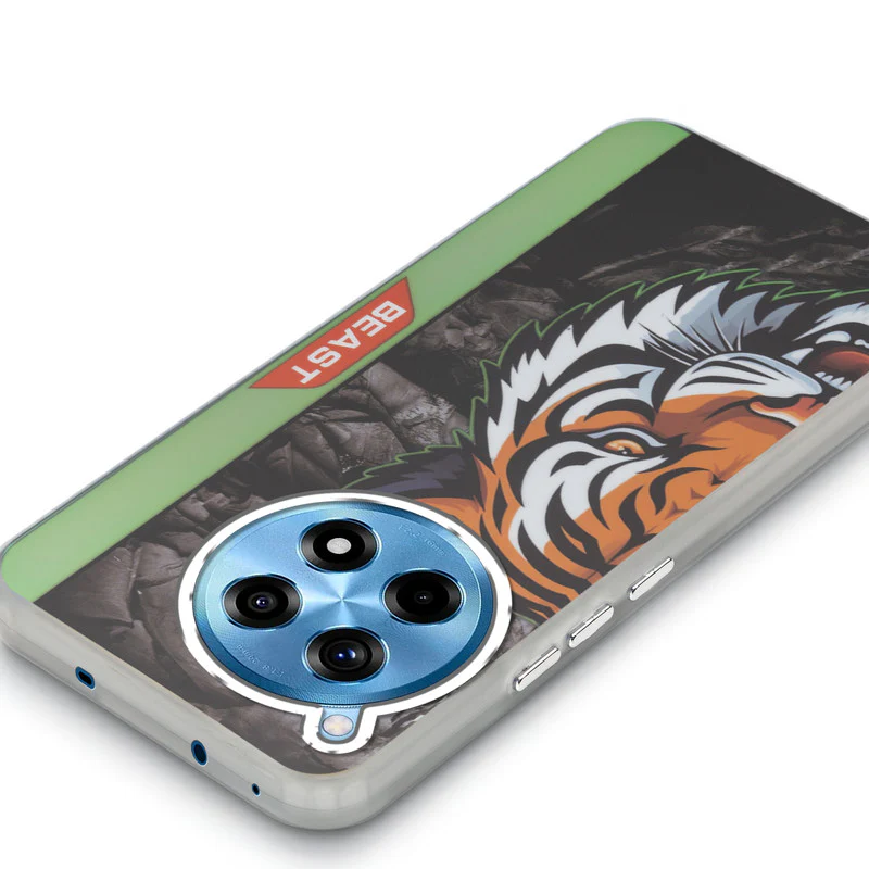Beast Mode Animal Printed Back Case For OnePlus 12R 5G With Hard Back & Glow Effect - Image 40