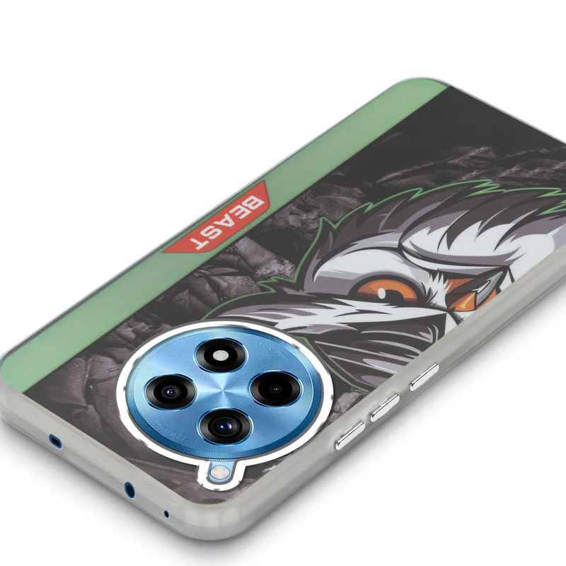 Beast Mode Animal Printed Back Case For OnePlus 12R 5G With Hard Back & Glow Effect - Image 46