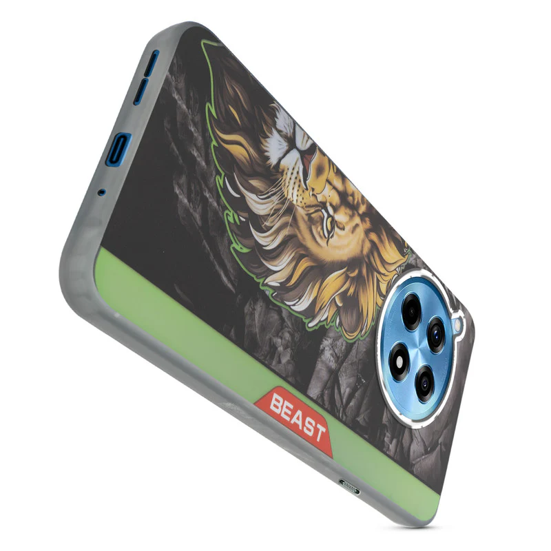 Beast Mode Animal Printed Back Case For OnePlus 12R 5G With Hard Back & Glow Effect - Image 54