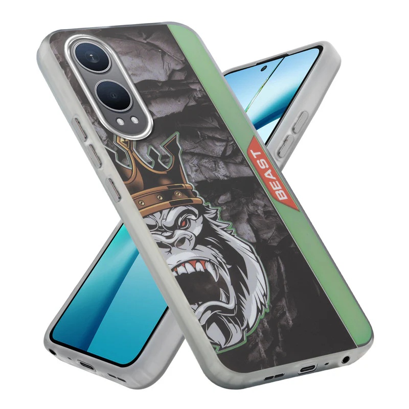 Beast Mode Animal Printed Back Case For OnePlus Nord CE 4 Lite 5G With Hard Back & Glow Effect - Image 13