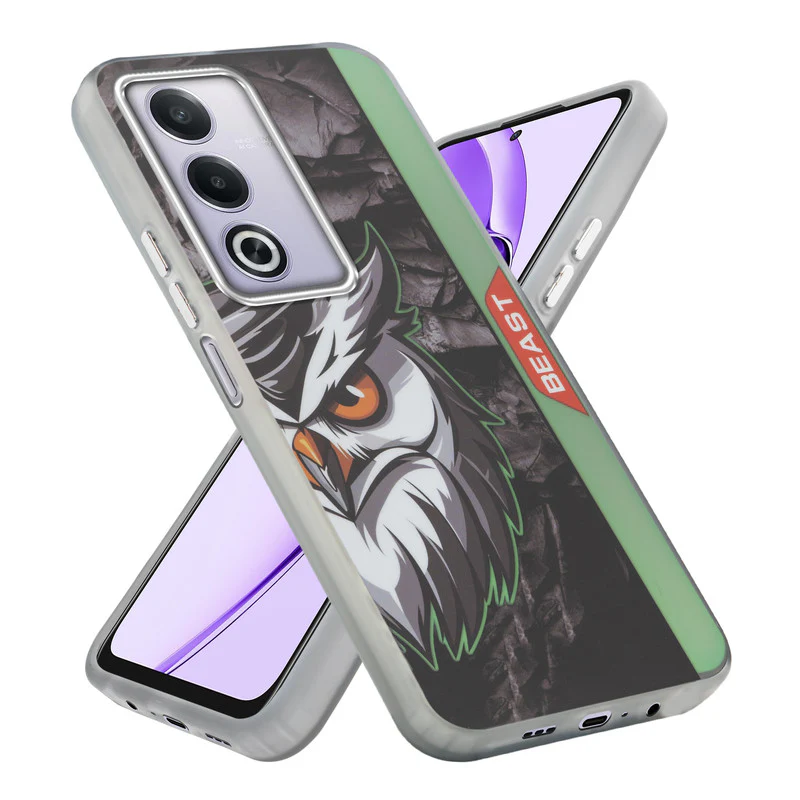 Beast Mode Animal Printed Back Case For Oppo A3 Pro 5G With Hard Back & Glow Effect - Image 43