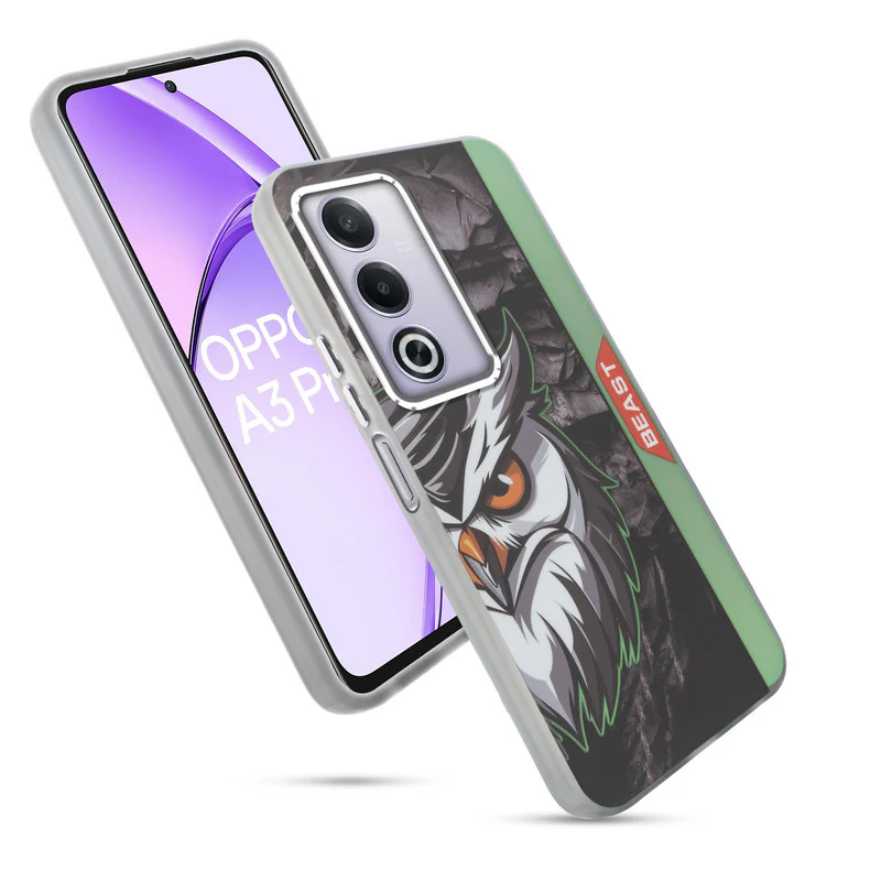 Beast Mode Animal Printed Back Case For Oppo A3 Pro 5G With Hard Back & Glow Effect - Image 45