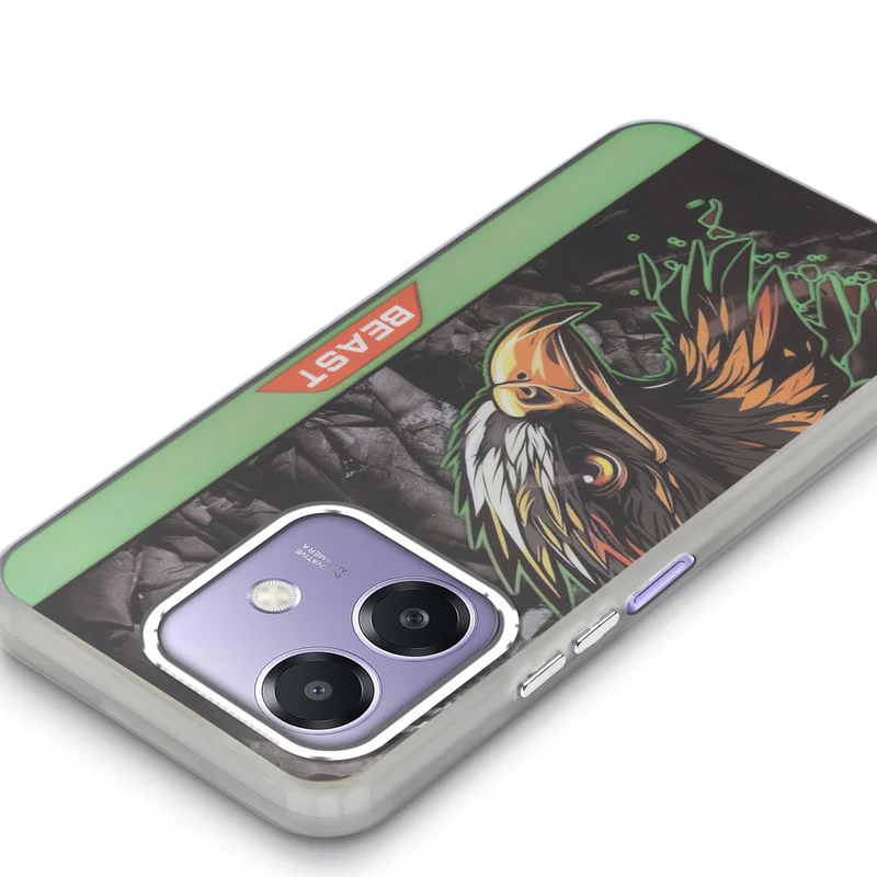Beast Mode Animal Printed Back Case For Oppo A3x 5G With Hard Back & Glow Effect - Image 10