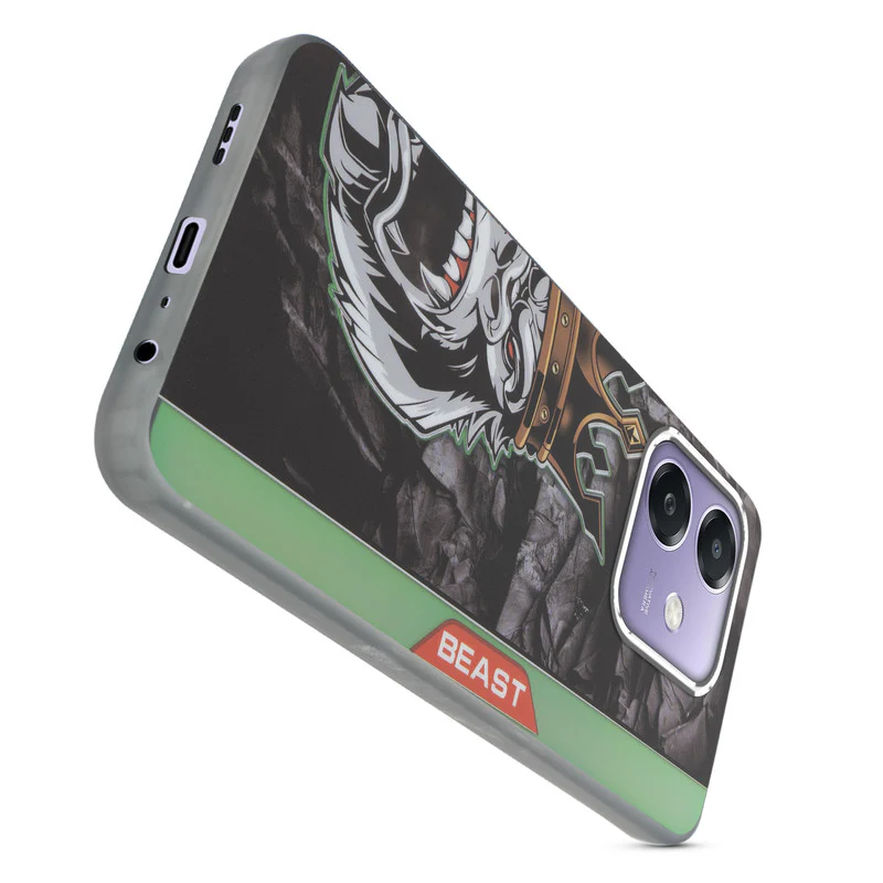 Beast Mode Animal Printed Back Case For Oppo A3x 5G With Hard Back & Glow Effect - Image 30