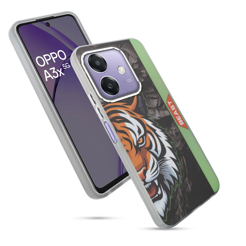 Beast Mode Animal Printed Back Case For Oppo A3x 5G With Hard Back & Glow Effect - Image 39