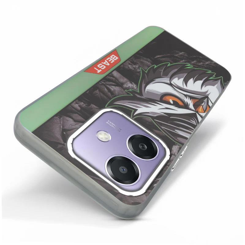 Beast Mode Animal Printed Back Case For Oppo A3x 5G With Hard Back & Glow Effect - Image 47