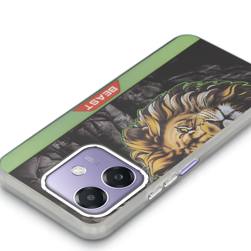 Beast Mode Animal Printed Back Case For Oppo A3x 5G With Hard Back & Glow Effect - Image 52