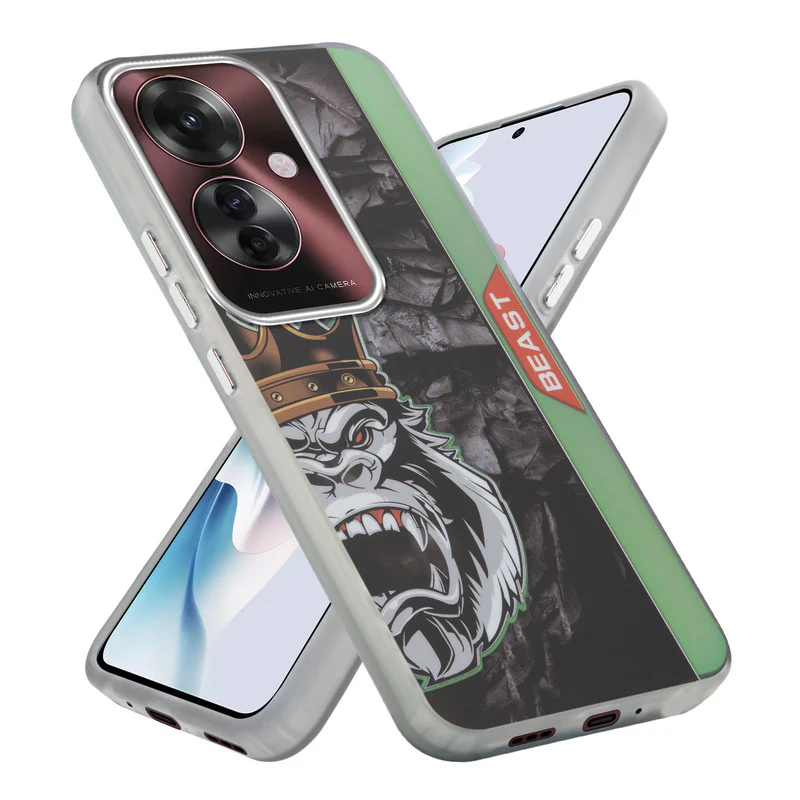 Beast Mode Animal Printed Back Case For Oppo F25 Pro 5G With Hard Back & Glow Effect - Image 25