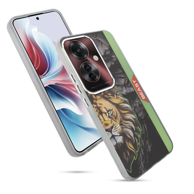 Beast Mode Animal Printed Back Case For Oppo F25 Pro 5G With Hard Back & Glow Effect - Image 51