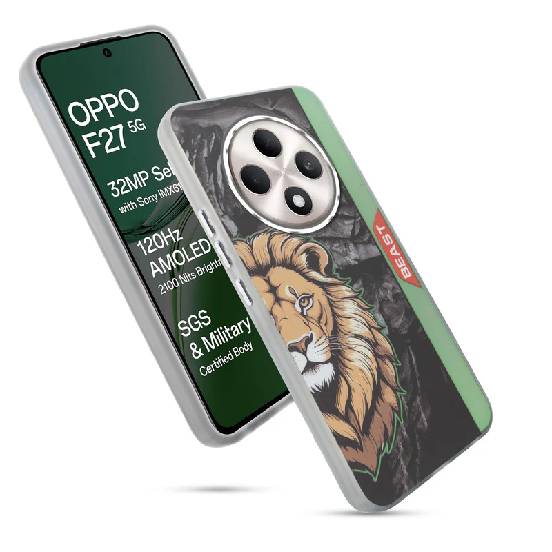 Beast Mode Animal Printed Back Case For Oppo F27 5G With Hard Back & Glow Effect - Image 33