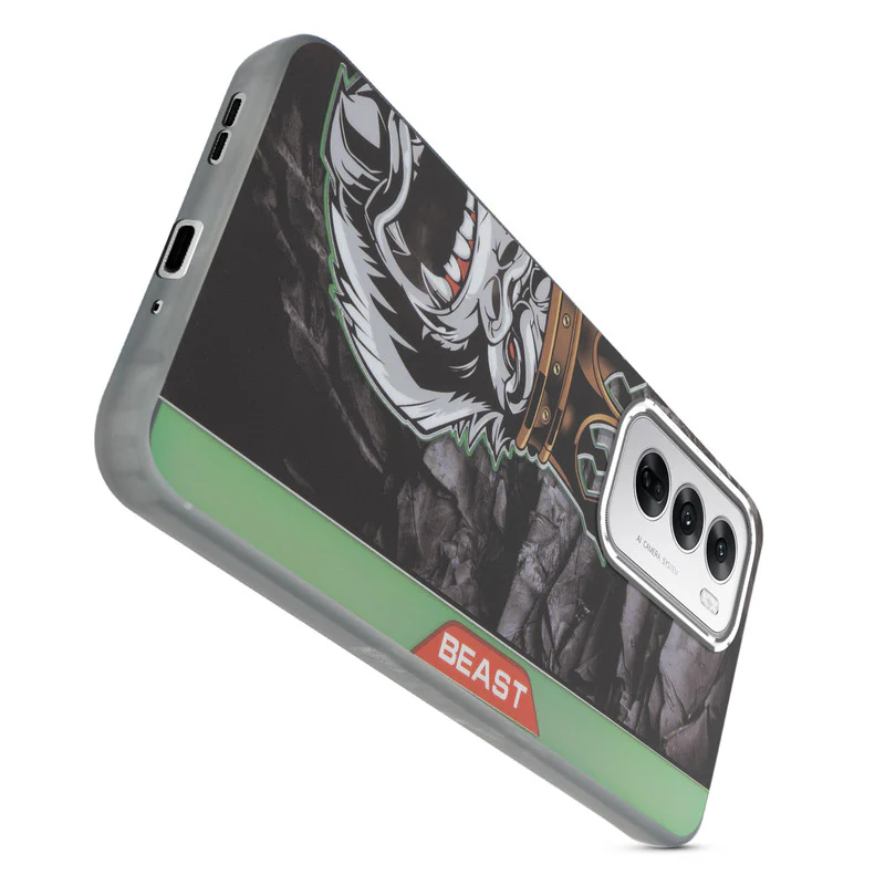 Beast Mode Animal Printed Back Case For Oppo Reno 12 5G With Hard Back & Glow Effect - Image 30