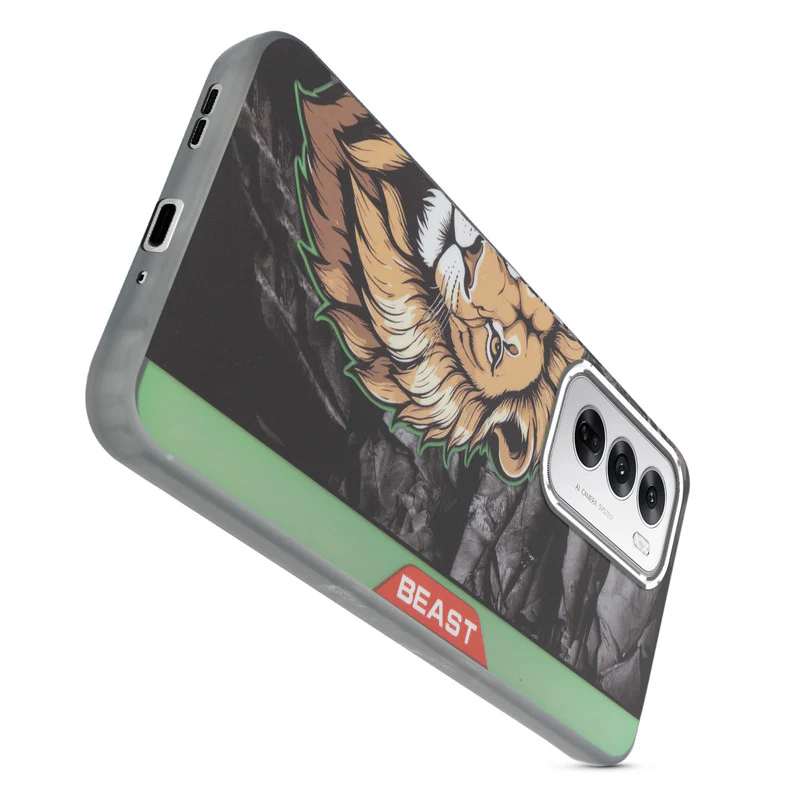 Beast Mode Animal Printed Back Case For Oppo Reno 12 5G With Hard Back & Glow Effect - Image 36