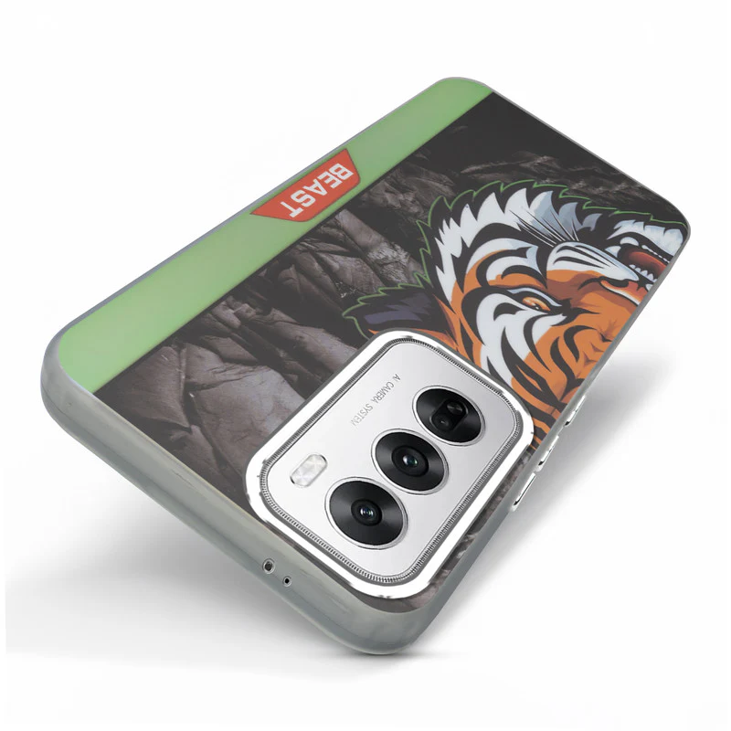 Beast Mode Animal Printed Back Case For Oppo Reno 12 5G With Hard Back & Glow Effect - Image 41