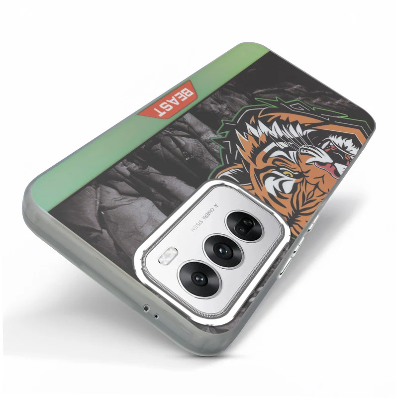 Beast Mode Animal Printed Back Case For Oppo Reno 12 5G With Hard Back & Glow Effect - Image 59