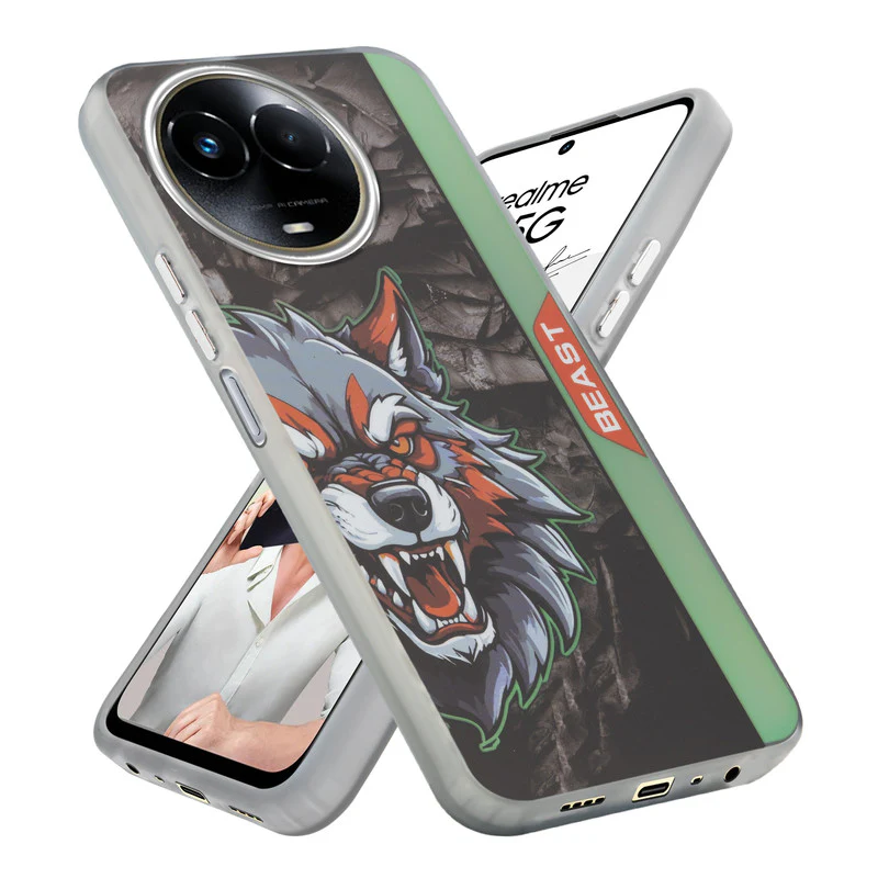 Beast Mode Animal Printed Back Case For Realme 11 5G With Hard Back & Glow Effect