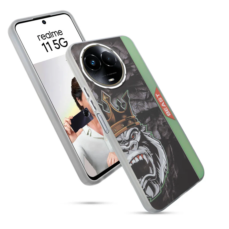 Beast Mode Animal Printed Back Case For Realme 11 5G With Hard Back & Glow Effect - Image 27