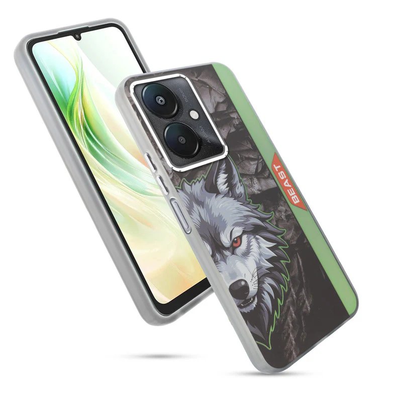 Beast Mode Animal Printed Back Case For Redmi 13C 5G With Hard Back & Glow Effect - Image 15