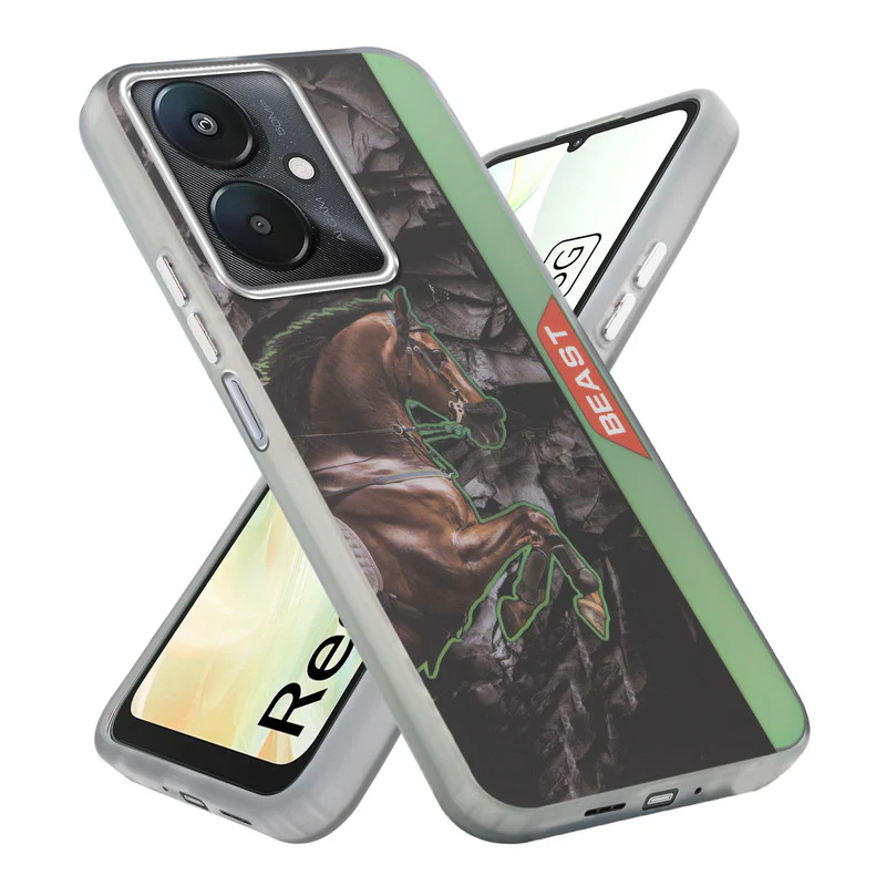 Beast Mode Animal Printed Back Case For Redmi 13C 5G With Hard Back & Glow Effect - Image 19