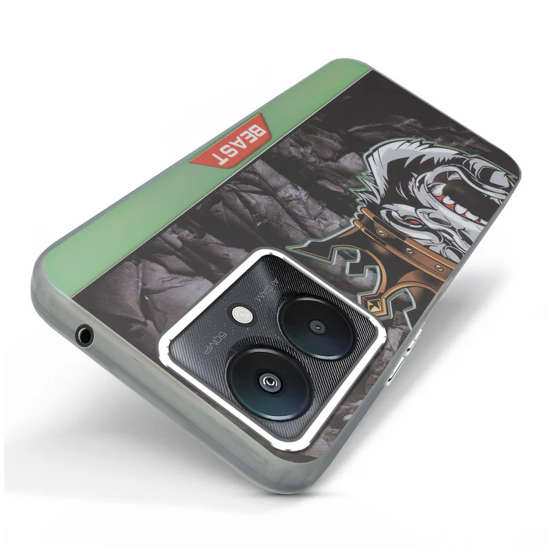 Beast Mode Animal Printed Back Case For Redmi 13C 5G With Hard Back & Glow Effect - Image 29