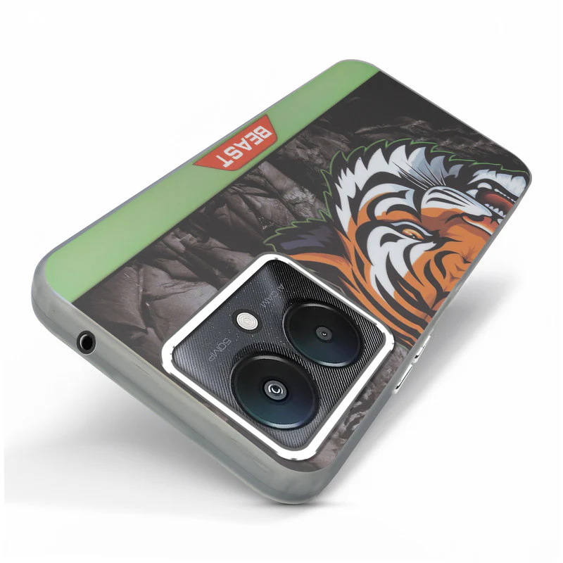 Beast Mode Animal Printed Back Case For Redmi 13C 5G With Hard Back & Glow Effect - Image 41