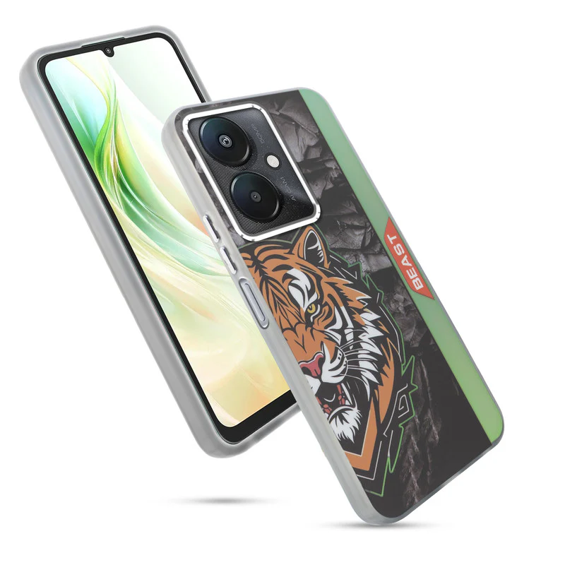 Beast Mode Animal Printed Back Case For Redmi 13C 5G With Hard Back & Glow Effect - Image 57