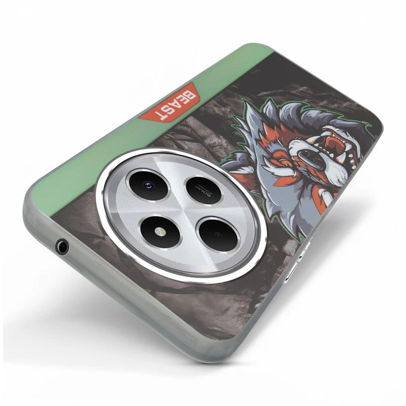 Beast Mode Animal Printed Back Case For Redmi 14C 5G With Hard Back & Glow Effect - Image 5