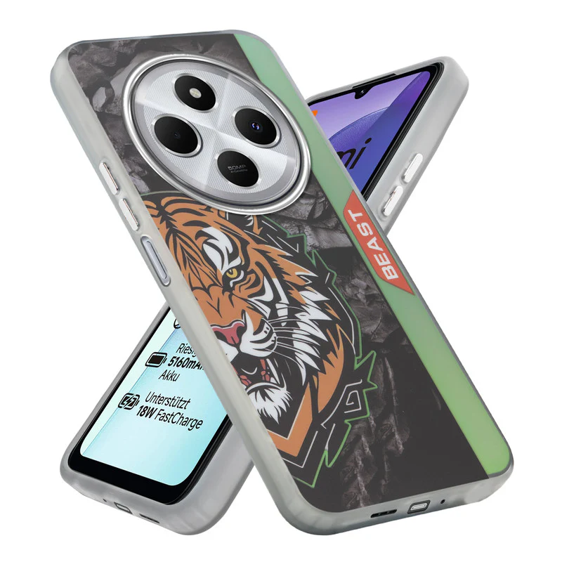 Beast Mode Animal Printed Back Case For Redmi 14C 5G With Hard Back & Glow Effect - Image 55