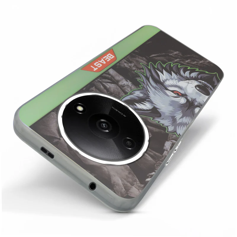 Beast Mode Animal Printed Back Case For Redmi A3 2024 With Hard Back & Glow Effect - Image 17