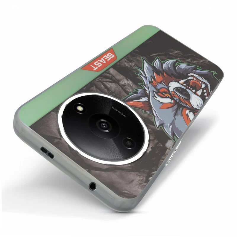Beast Mode Animal Printed Back Case For Redmi A3 2024 With Hard Back & Glow Effect - Image 5