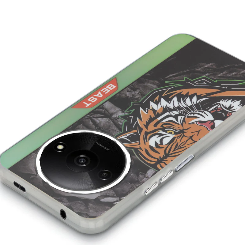 Beast Mode Animal Printed Back Case For Redmi A3 2024 With Hard Back & Glow Effect - Image 52