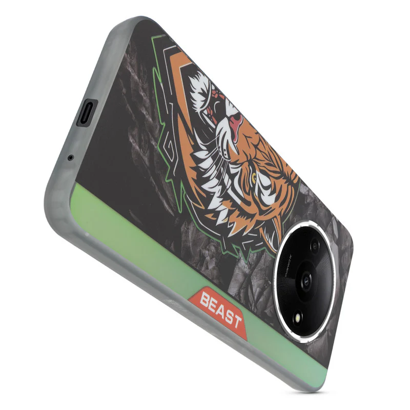 Beast Mode Animal Printed Back Case For Redmi A3 2024 With Hard Back & Glow Effect - Image 54