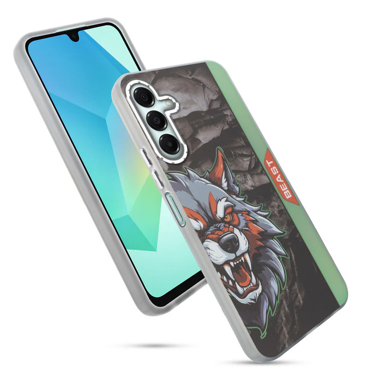 Beast Mode Animal Printed Back Case For Samsung A16 5G With Hard Back & Glow Effect - Image 3