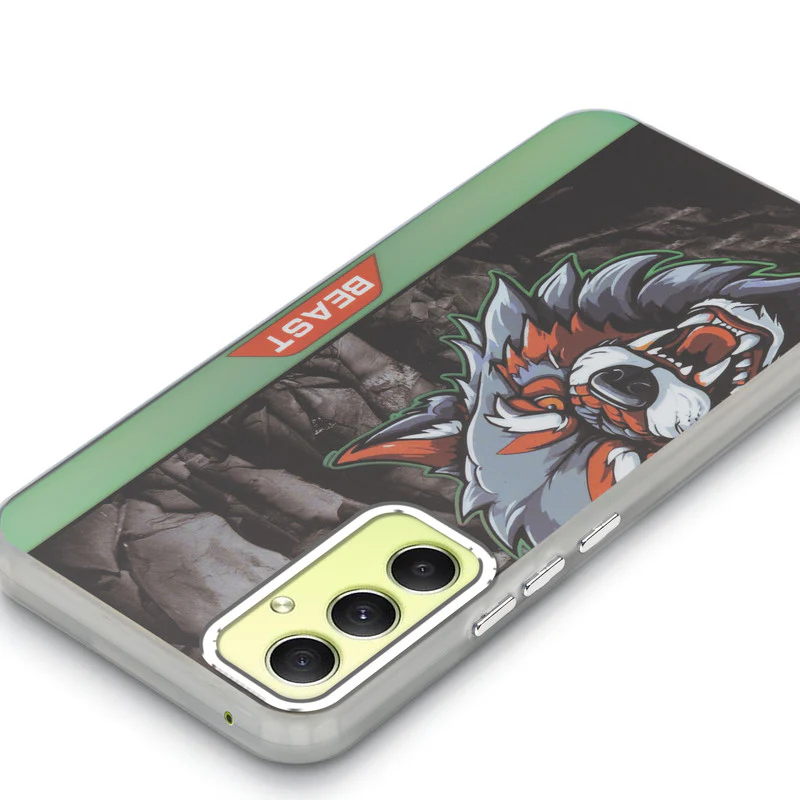 Beast Mode Animal Printed Back Case For Samsung A34 5G With Hard Back & Glow Effect - Image 4