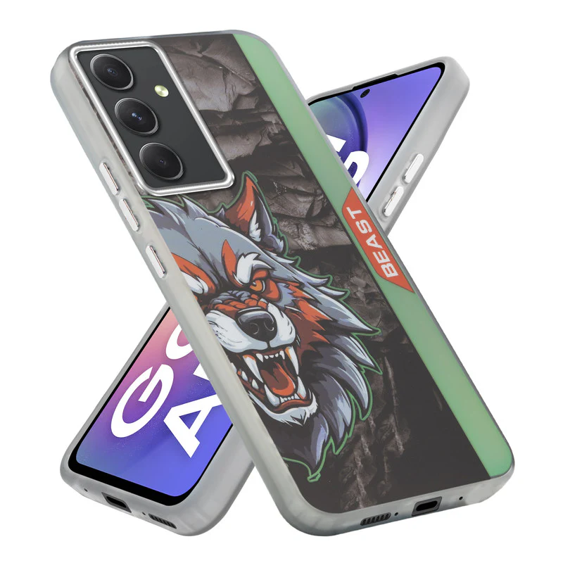 Beast Mode Animal Printed Back Case For Samsung A54 5G With Hard Back & Glow Effect