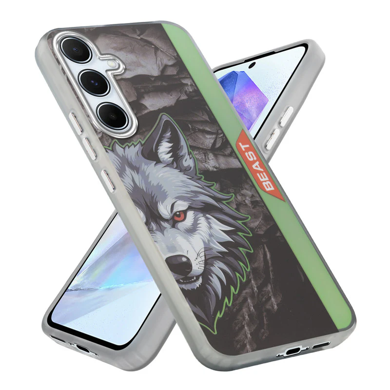 Beast Mode Animal Printed Back Case For Samsung A55 5G With Hard Back & Glow Effect - Image 13