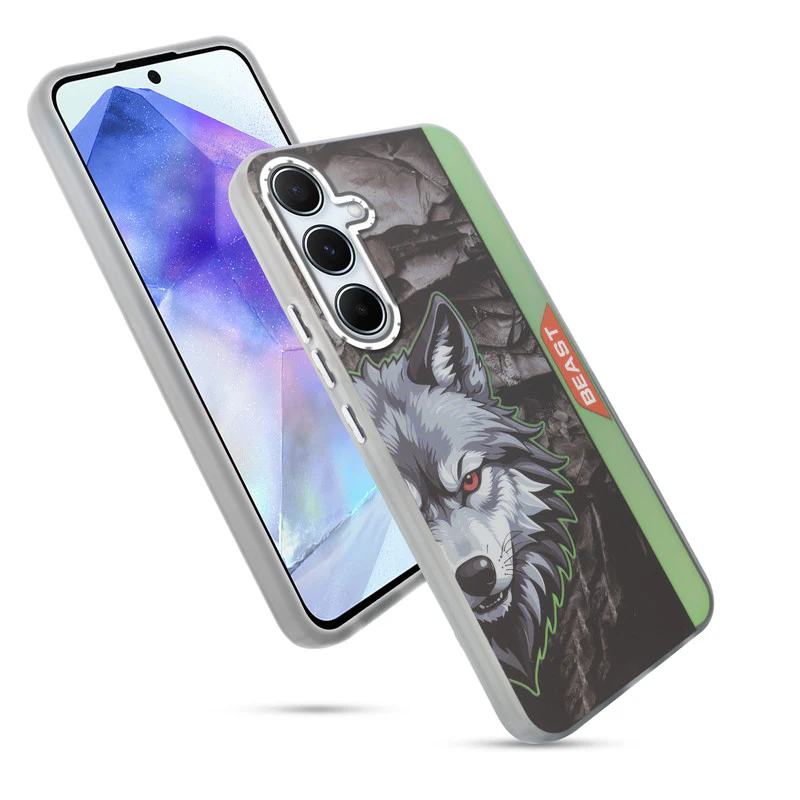Beast Mode Animal Printed Back Case For Samsung A55 5G With Hard Back & Glow Effect - Image 15