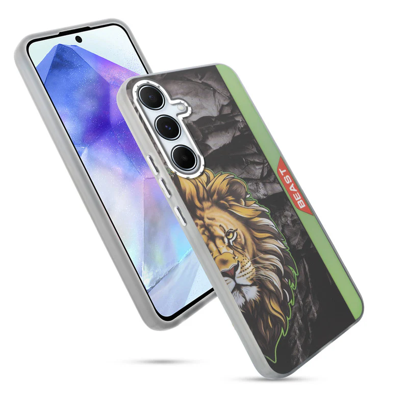 Beast Mode Animal Printed Back Case For Samsung A55 5G With Hard Back & Glow Effect - Image 51